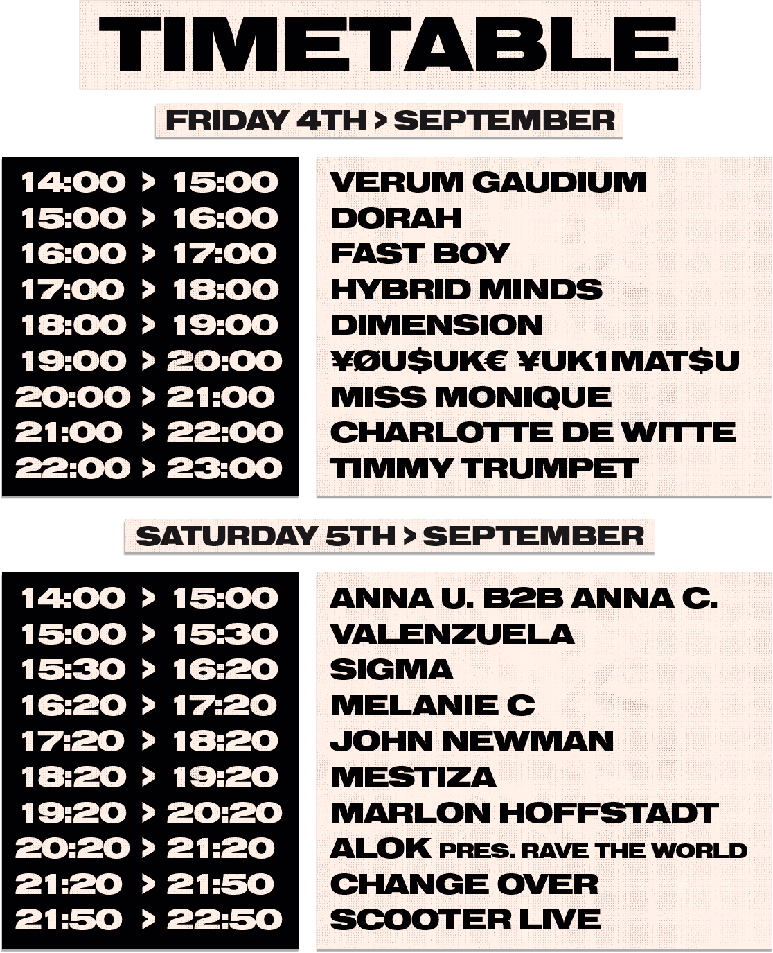 timetable